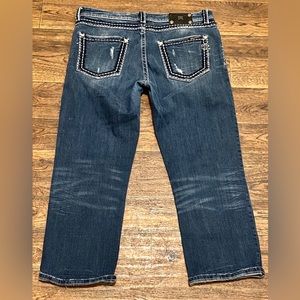 Miss Me Boyfriend Crop Wide Leg Jeans Sz 31